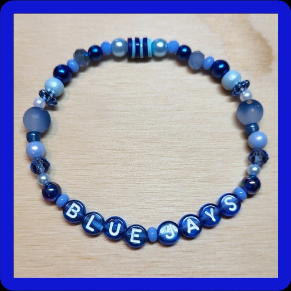 Blue Jays Friendship Bracelet, Size 8"